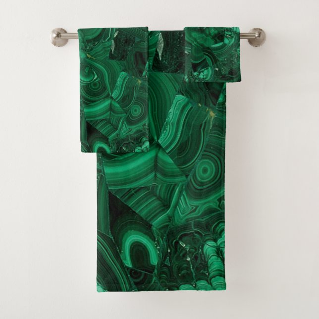 Malachite Bath Towel Set (Insitu)