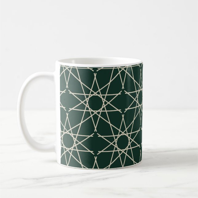 Malachite Bone Geometry Coffee Mug (Left)