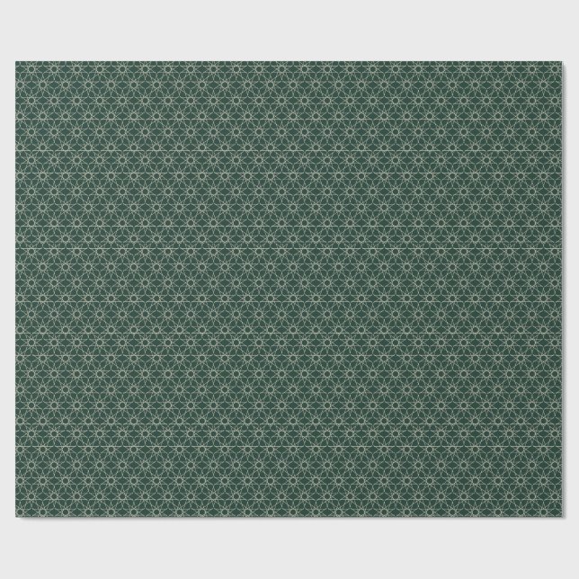Malachite Bone Geometry Wrapping Paper (Flat)