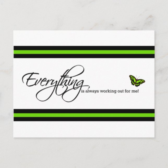 Malachite Butterfly - Everything is always working Postcard (Front)