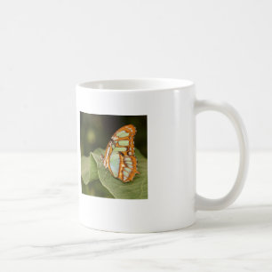 Malachite butterfly perched on a leaf coffee mug