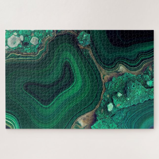 Malachite Cu6CO3(OH)2 Jigsaw Puzzle (Horizontal)
