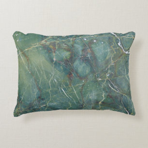 Malachite Green Marble Detailed Texture Decorative Cushion