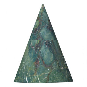 Malachite Green Marble Detailed Texture Party Hat