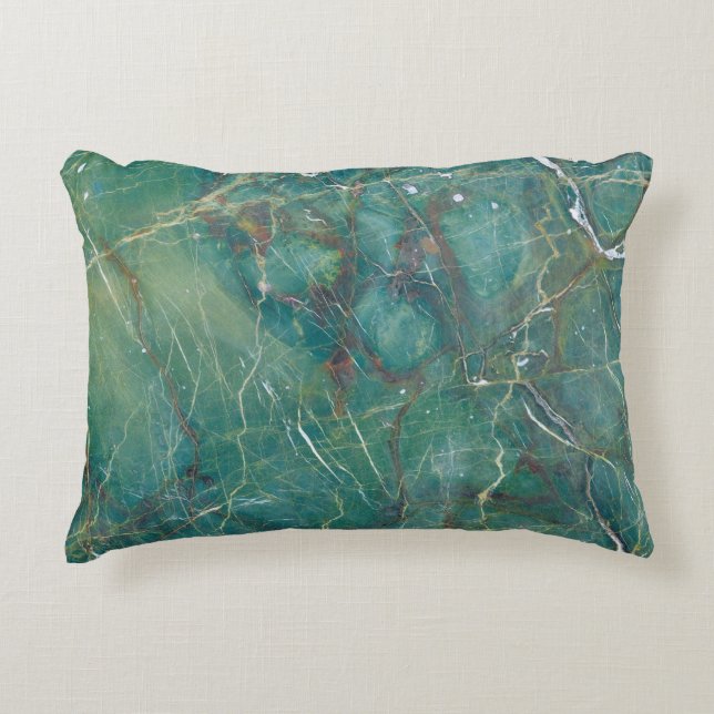 Malachite green marble texture, detail structure o decorative cushion (Front)