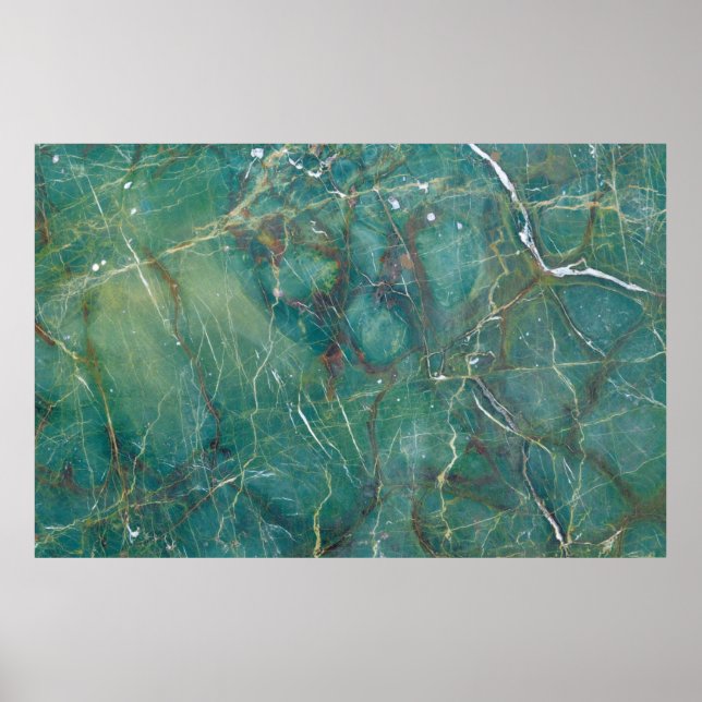 Malachite green marble texture, detail structure o poster (Front)