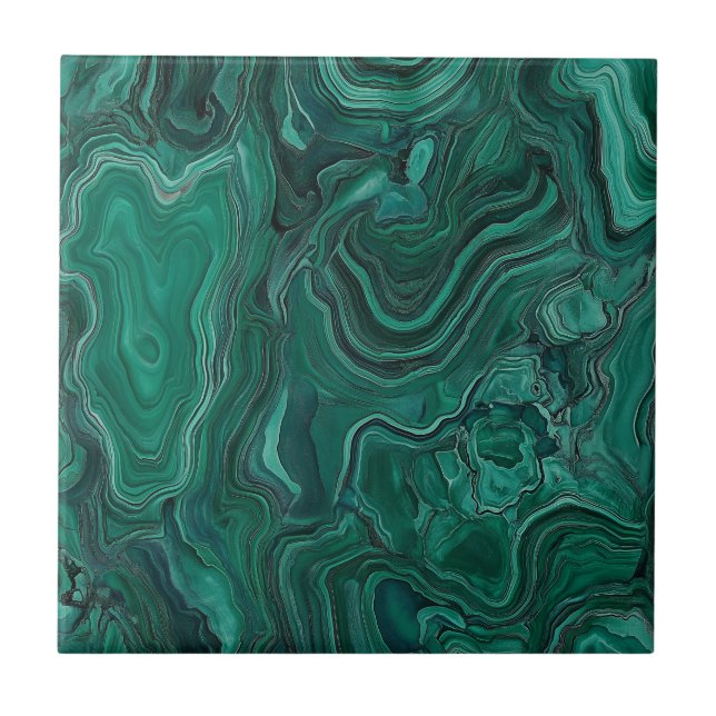 Malachite Green Stone Ceramic Tile (Front)