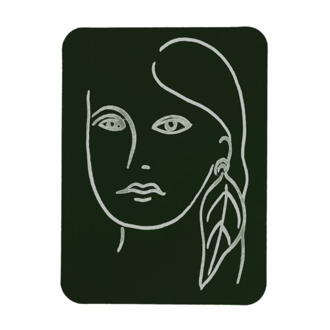 Malachite Portrait Magnet (Vertical)