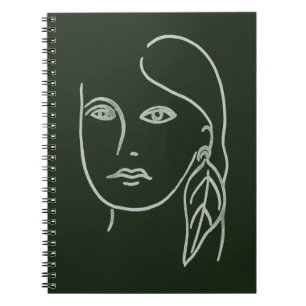 Malachite Portrait Notebook