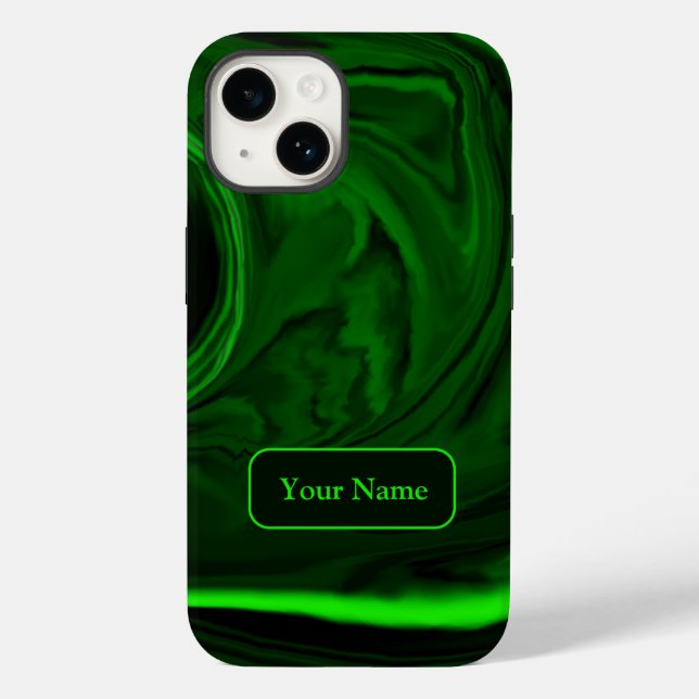 malachite stone green,personalised  Case-Mate iPho iPhone Case (Back)