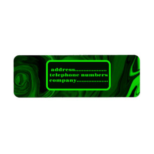 malachite stone green,personalised label return address label
