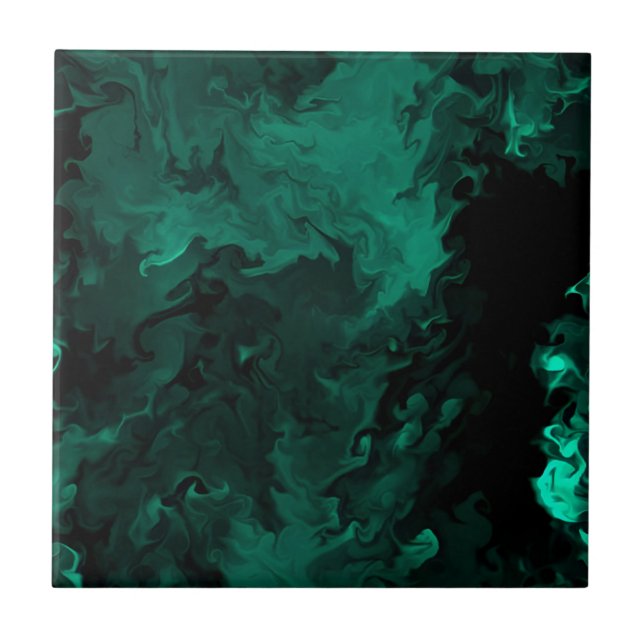 malachite tiles delicate floral pattern (Front)