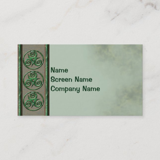 Malachite Triskel Business Card (Front)