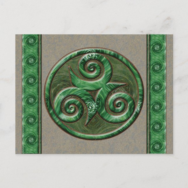 Malachite Triskel Postcard (Front)