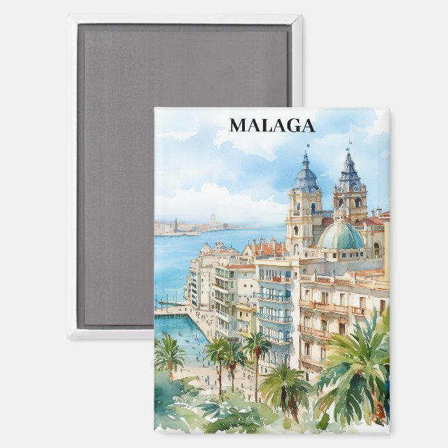 Malaga Andalusia Spain Travel  Magnet (Front/Back)