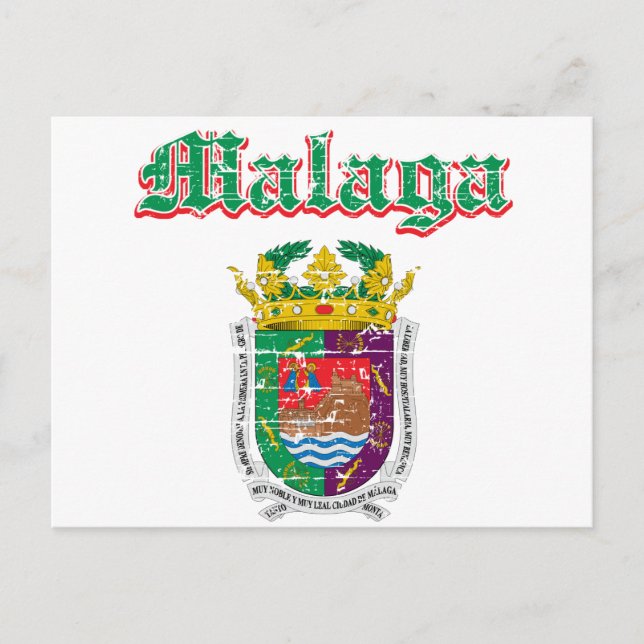 Malaga City Designs Postcard (Front)