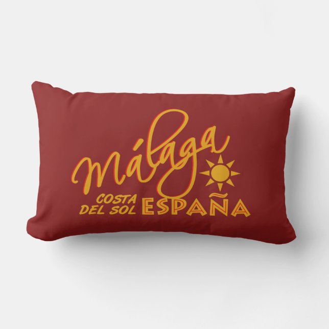 Málaga España custom throw pillow (Front)