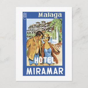 Malaga Hotel Miramar Postcard