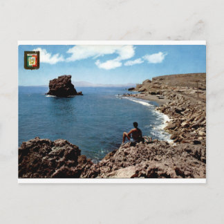 Malaga Penon del Cuervo Vintage Coastal View Postcard