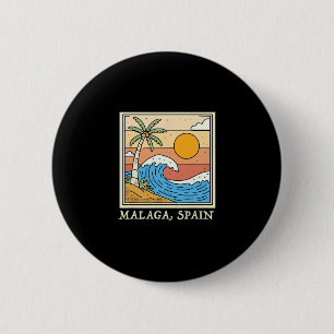 Malaga Spain Souvenirs Espana Travel Vacation Men 6 Cm Round Badge