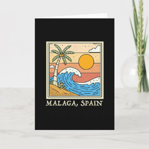 Malaga Spain Souvenirs Espana Travel Vacation Men Card