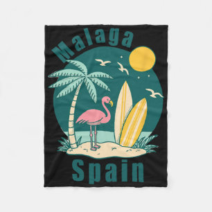 Malaga Spain Souvenirs Espana Travel Vacation Men Fleece Blanket