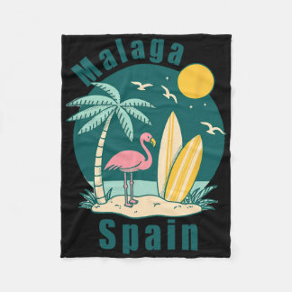 Malaga Spain Souvenirs Espana Travel Vacation Men  Fleece Blanket