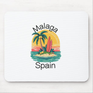 Malaga Spain Souvenirs Espana Travel Vacation Men Mouse Pad