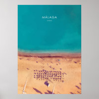 Malaga, Spain Travel Artwork