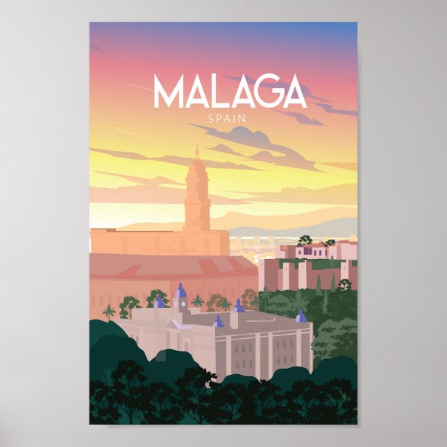 Malaga Spain  travel poster  (Front)
