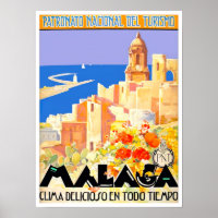 Malaga Spain vintage travel