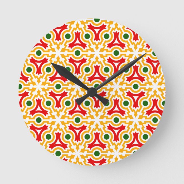 Malaga street walls 1 round clock (Front)