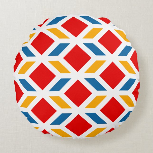 Malaga street walls 2 round cushion (Front)
