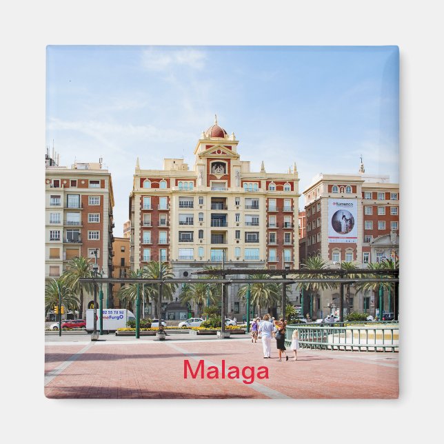 Malaga. View of the city centre Magnet (Front)