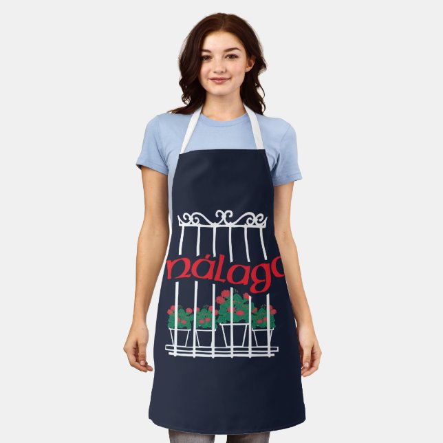 Malaga, window with flowers apron (Worn)
