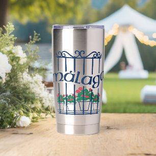 Malaga, window with flowers insulated tumbler