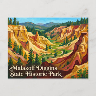 Malakoff Diggins State Historic Park California Postcard