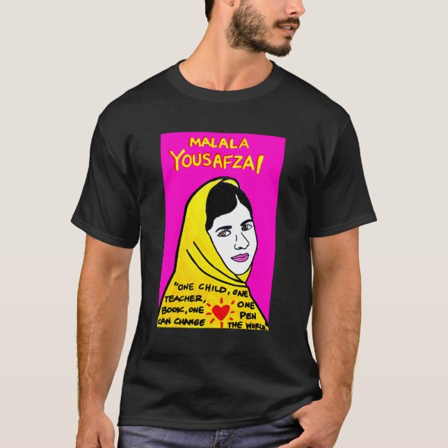 Malala Yousafzai Pop Folk Art friends T-Shirt (Front)