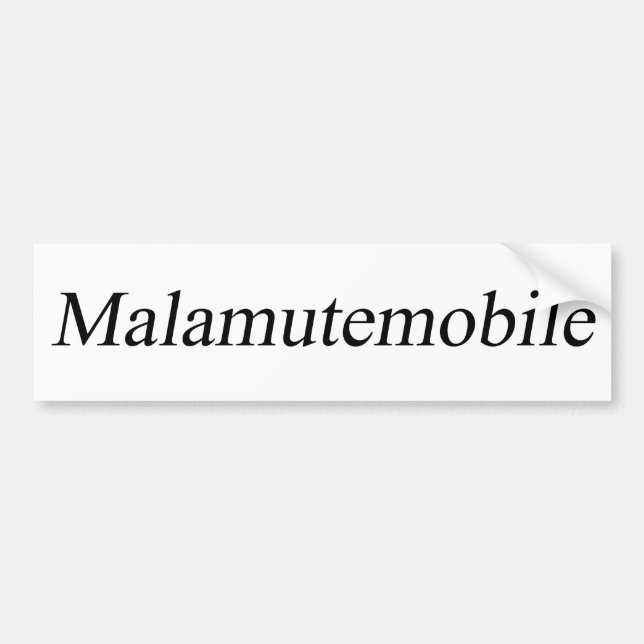 Malamute Bumper Sticker (Front)