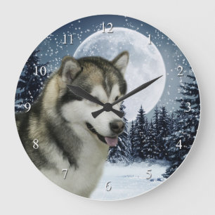 Malamute Clock