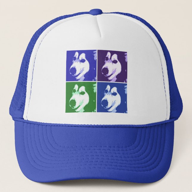 Malamute Dog Trucker Hat (Front)