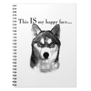 Malamute Happy Face Notebook