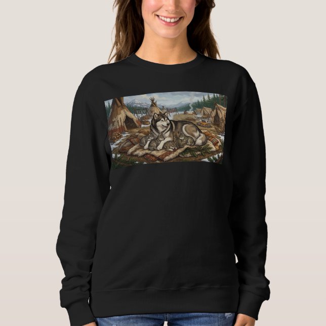Malamute Mother Version 2  Sweatshirt (Front)