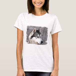 Malamute Photo Ladies Fitted T-Shirt