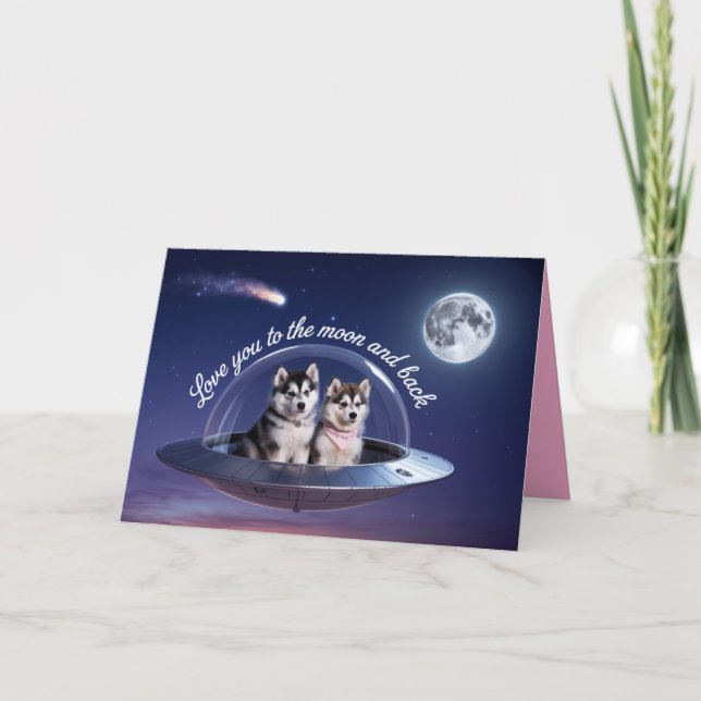 Malamute Valentine Card (Front)
