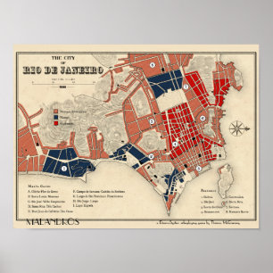 Malandros Rio de Janeiro poster map