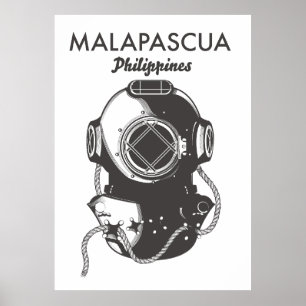 Malapascua Philippines Diving travel poster