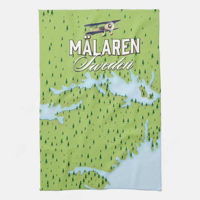 Mälaren Sweden Tea Towel (Vertical)
