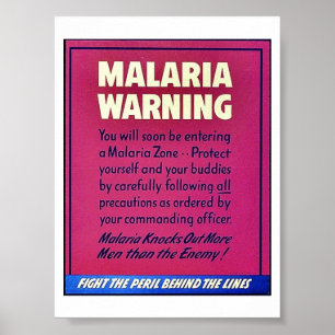 Malaria Warning Poster