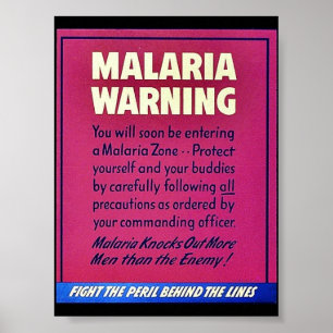 Malaria Warning Poster